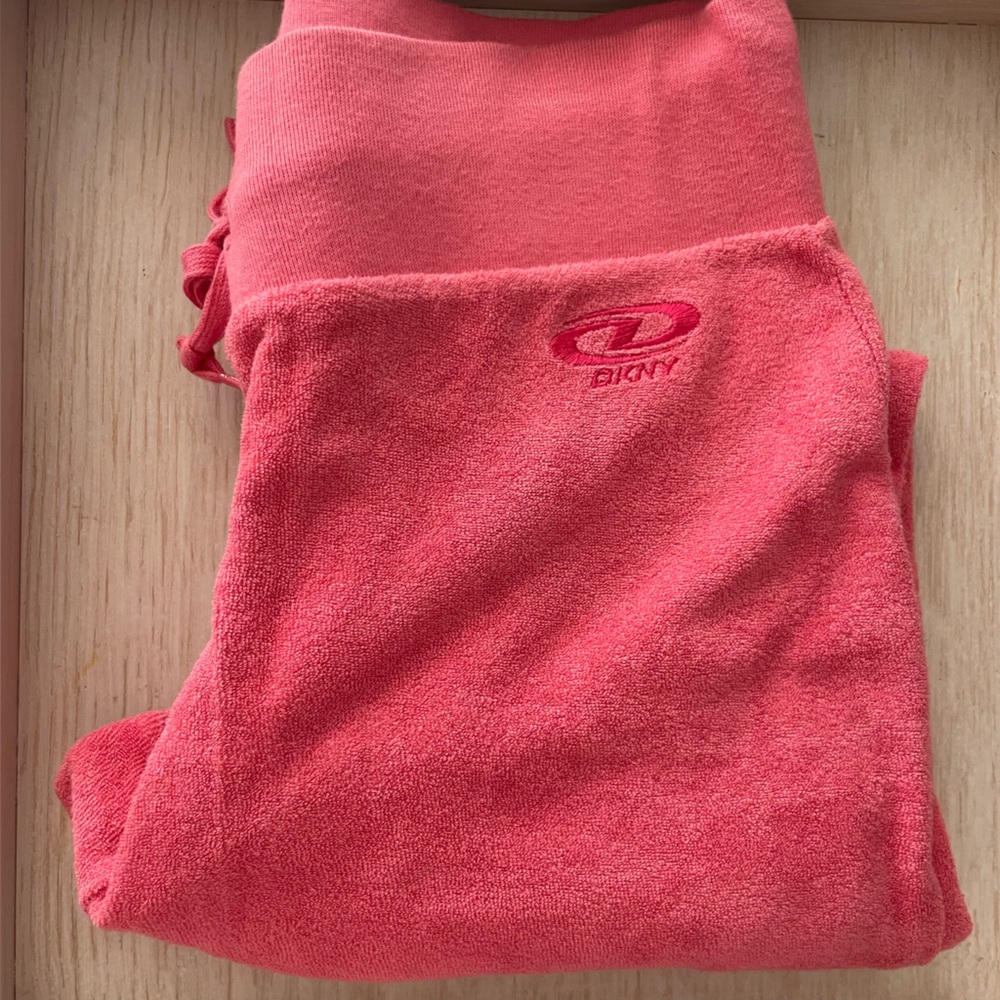 DKNY terry cloth drawstring capri pants size xs